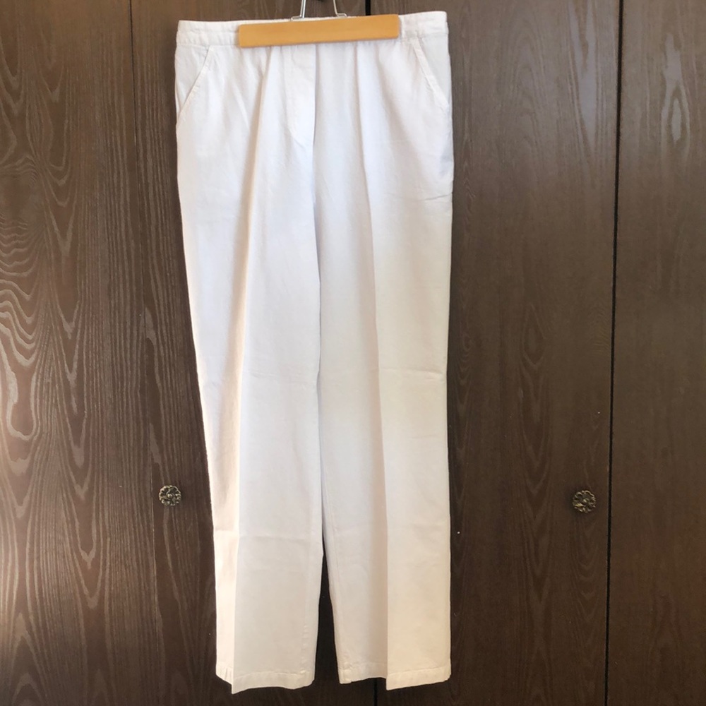 NORTHERN REFLECTIONS VILLAGER PANTS WHITE COTTON SIZE L EUC - #182